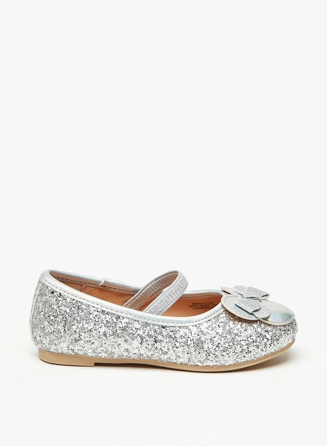 Disney Girls's Minnie Mouse Applique Slip-On Round Toe Ballerina Shoes