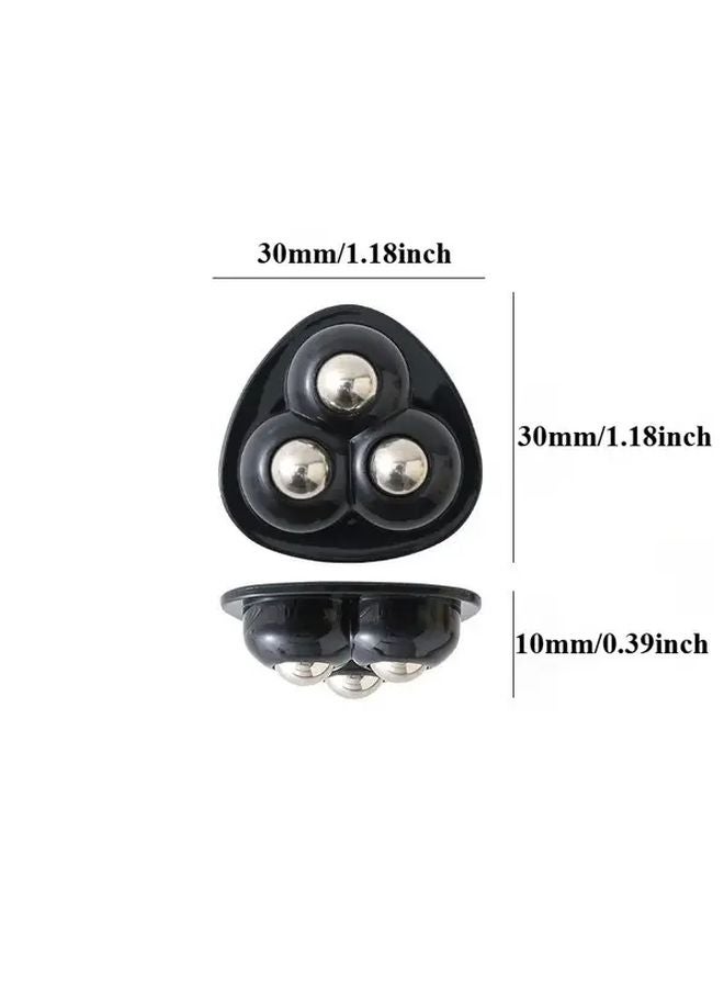 8 Black Self Adhesive 360 Rotating Wheel Casters No Tools Required For Home Appliances - Image 4