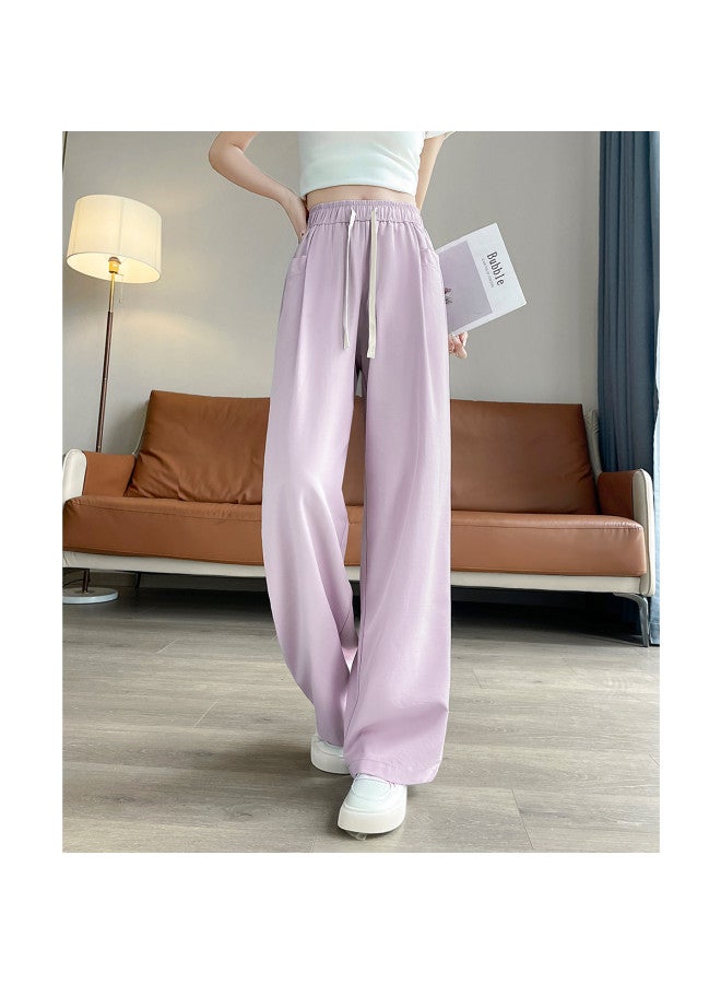 TonLion Thin Pants For Women 2025 New Summer Loose Lazy Style Straight Leg Pants Summer Outfits - Image 4