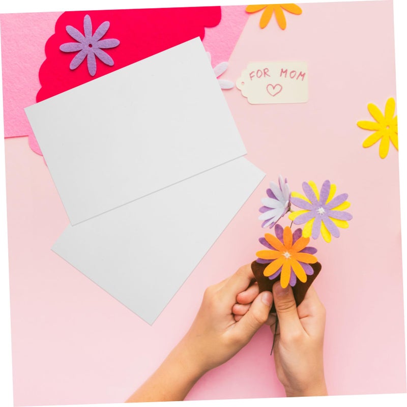 Thick White Cardstock Paper 100pcs Square Foldable Craft Cards for DIY Greeting Cards and Scrapbooking - Image 5