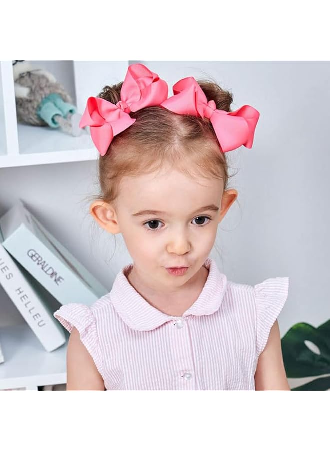 أوريتي مشابك فيونكات شعر 40 قطعة من شرائط الحرير الخشن، مشابك شعر على شكل تمساح، مشابك شعر، إكسسوارات شعر للبنات بألوان متنوعة بطول 8.5 سم - Image 5