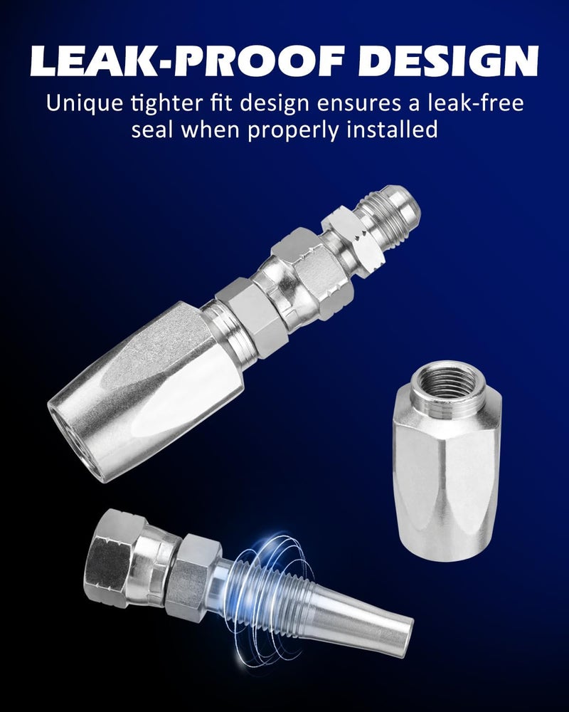 SPARKWHIZ طقم إصلاح خرطوم هيدروليكي SPARKWHIZ - 1/4" قطر داخلي، عبوة 2 - Image 5