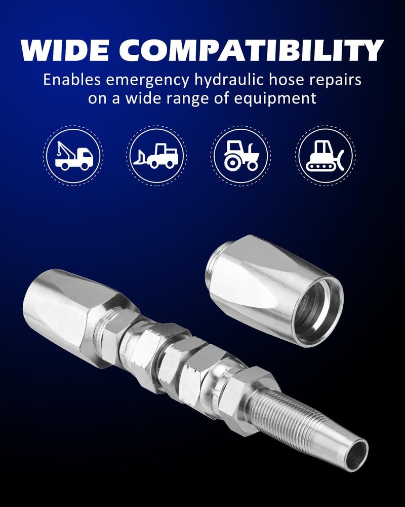 SPARKWHIZ طقم إصلاح خرطوم هيدروليكي SPARKWHIZ - 1/4" قطر داخلي، عبوة 2 - Image 3
