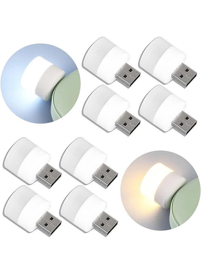 8 Pieces Usb Night Light(4 White Light + 4 Warm Light)  - Image 1