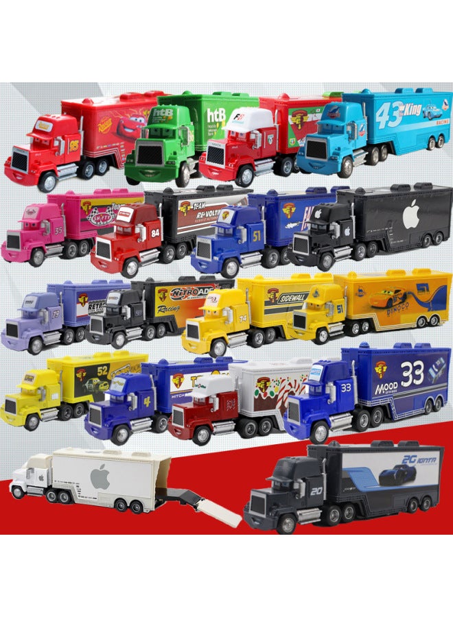 43 Models Car Toys From Cars 2 Alloy Material Cargo Truck 95 43 92 101 82 Number-Color:No. 84 Light Brown Container Truck  - Image 2