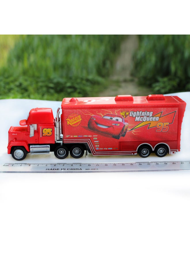 43 Models Car Toys From Cars 2 Alloy Material Cargo Truck 95 43 92 101 82 Number-Color:No. 84 Light Brown Container Truck  - Image 4
