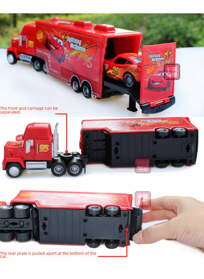 43 Models Car Toys From Cars 2 Alloy Material Cargo Truck 95 43 92 101 82 Number-Color:No. 84 Light Brown Container Truck  - Image 5