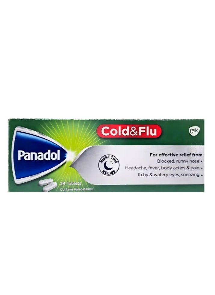 Panadol Cold & Flu 24 Caplets (Green) - Image 2