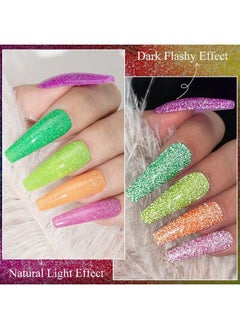 Neon Reflective Gel Polish Set Reflective Glitter Gel Polishsparkly Shiny Disco Shimmer Nail Polish Gel Kit Fluorescent Bright Uv Led Soak Off Nail Gel Polish For Diy Nail Art Salon - pzsku/ZD79A34F33182BB27FADEZ/45/_/1683269361/1b0548e3-73f5-400f-aa3f-2ad898546244