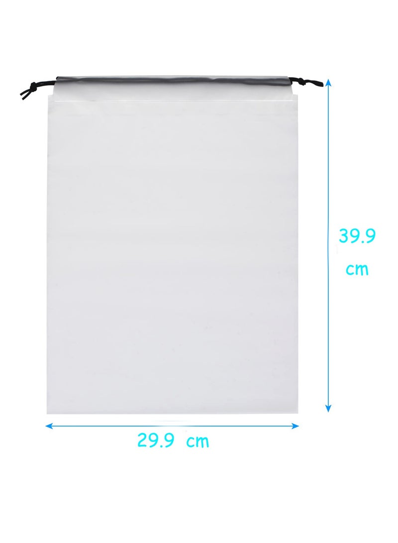 KASTWAVE Transparent Shoe Bags, 10 Pack Travel Large Shoes Pouch Storage, Dust-Proof Storage Clear Window with Drawstring with Rope for Men and Women - Image 3