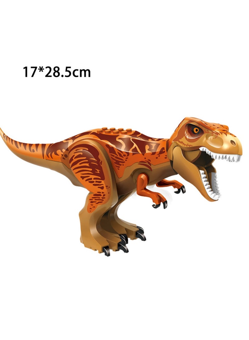 1-Pack Jurassic Large Dinosaur Building Blocks Tyrannosaurus Rex Quetzalcoatlus Spinosaurus Activity Model Children'S Toy (Tyrannosaurus Rex 17*28.5cm)  - Image 2