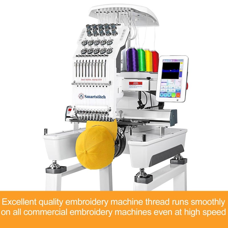 New brothread - Single Huge Spool 5000M Each Polyester Embroidery Machine Thread 40WT for Commercial and Domestic Machines - Black - Image 5