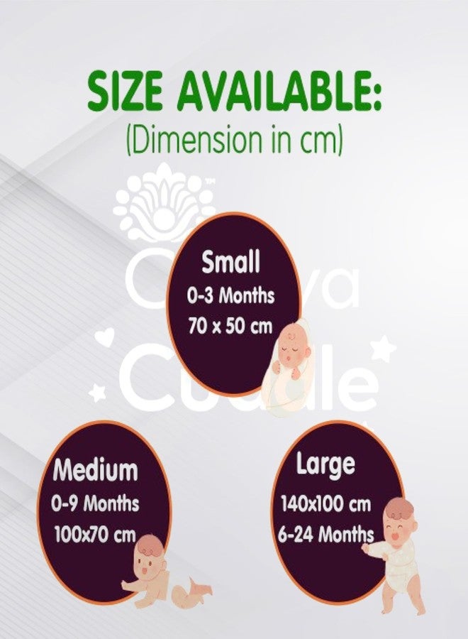 Creeva Cuddle Waterproof Baby Dry Sheet - Reusable Bed Protector, Breathable Fleece Fabric (70 cm x 50 cm, Purple) - Image 4