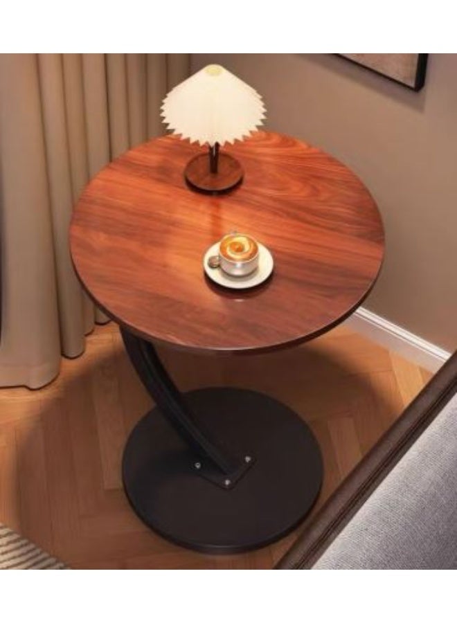 Modern Side Table with Wooden Top and Metal Base – Bedside or Coffee Table for Small Spaces - Image 3