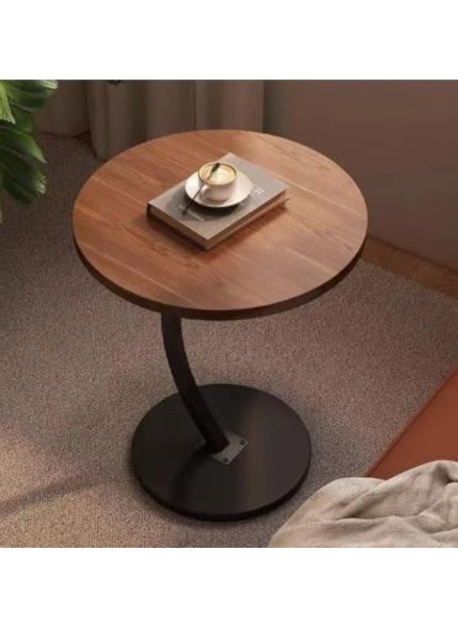 Modern Side Table with Wooden Top and Metal Base – Bedside or Coffee Table for Small Spaces - Image 5