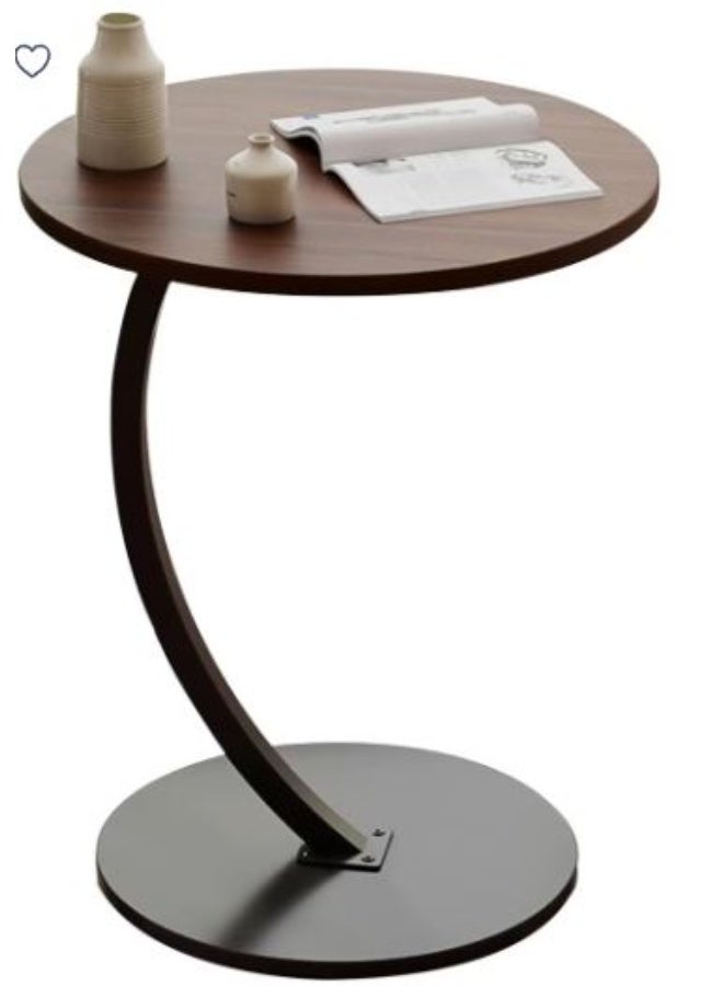 Modern Side Table with Wooden Top and Metal Base – Bedside or Coffee Table for Small Spaces - Image 2