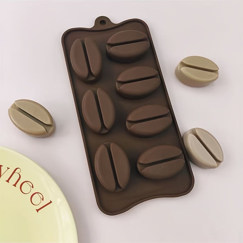 1pc Brown Coffee Beans Shape Cake Baking Mold Chocolate Mold - Image 2