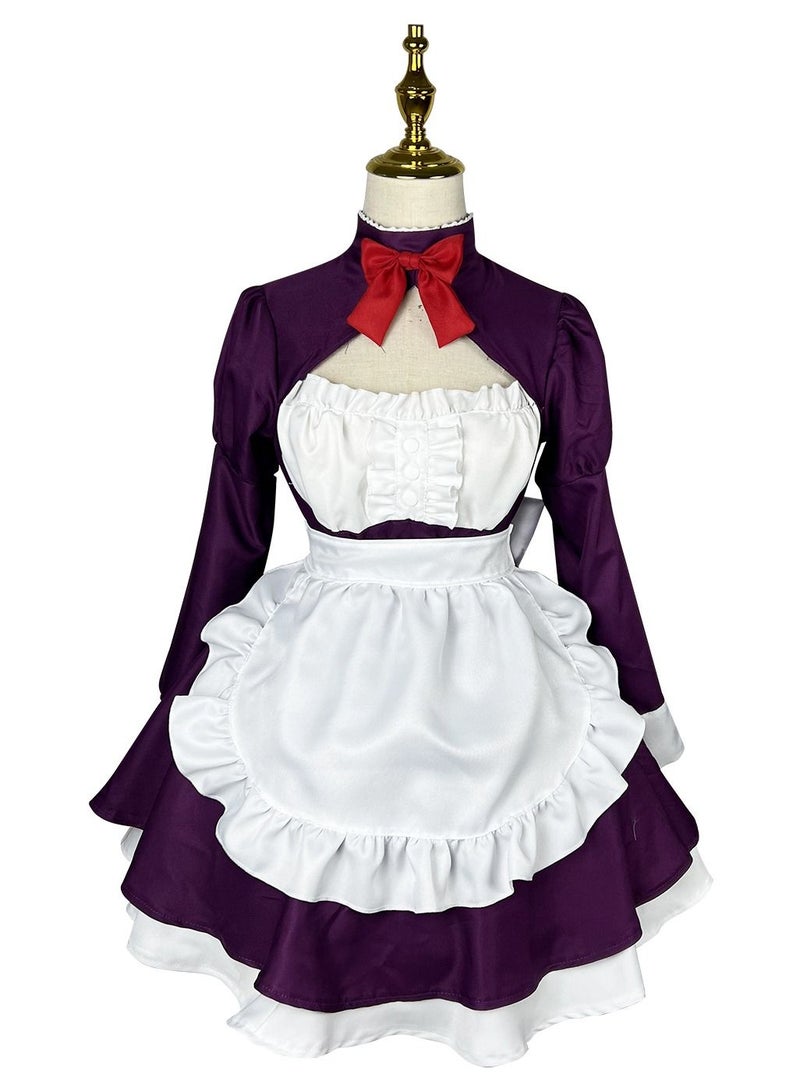 Loquat فستان كوسبلاي كخادمة في قناع بنفسجي - Image 1