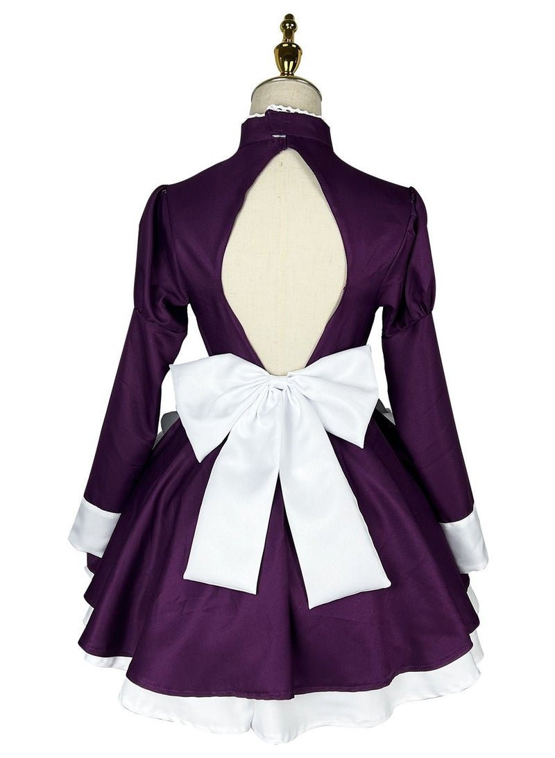 Loquat فستان كوسبلاي كخادمة في قناع بنفسجي - Image 3