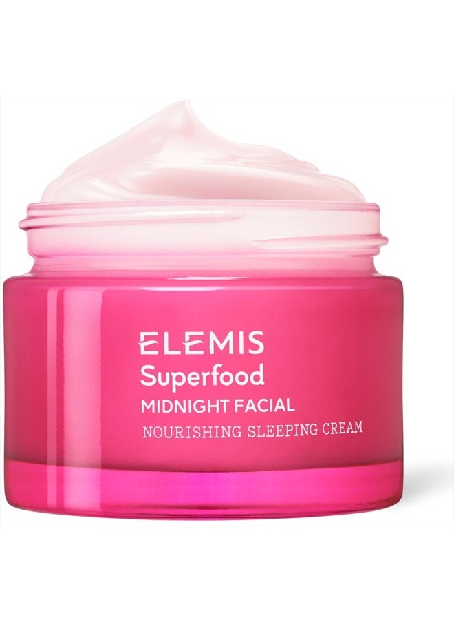 Elemis Superfood Midnight Facial, Prebiotic Overnight Face Cream, Moisturizer Face Cream, Hydrating Face Moisturizer for Dry Skin, Firming Facial Cream, Camu Camu & Vitamin C Cream - Image 1