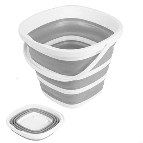 NOBILEA Silicone Foldable Square Bucket Multicolour 5 LFolding Bucket 5 LTRFolding Bucket for TravellingFolding Bucket Washing MachineFolding Bucket for BathroomFolding Bucket for Water