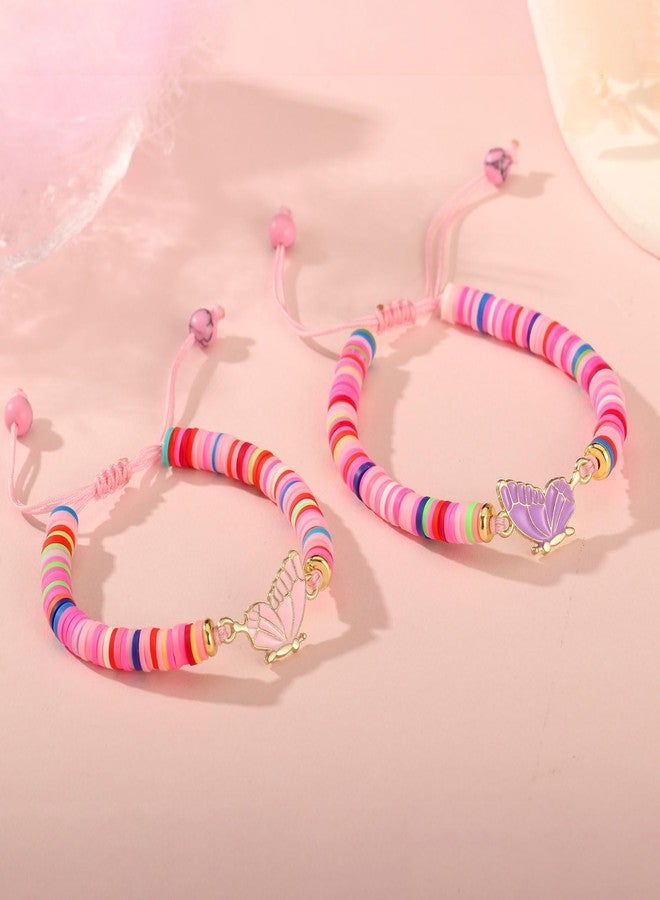 AULSIEY First day of Kindergarten Bracelet,Back to School Gifts for Students,First Day of School Bracelet for Mommy and Me,Matching Butterfly Bracelets Back to School Stuff for Mother Daughter (P) - Image 2