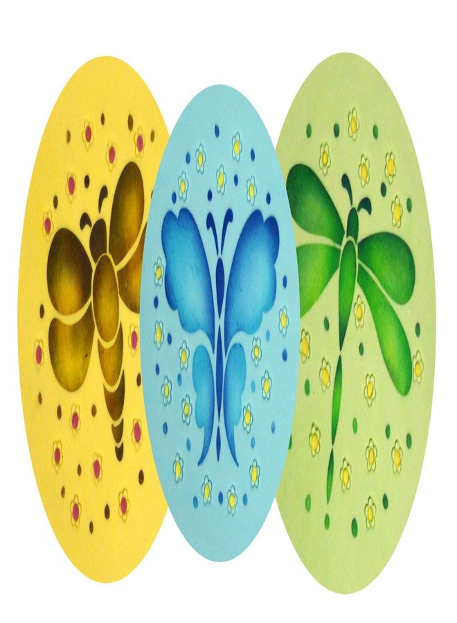 Designer Stencils C324 Garden Bugs Cookie Stencils, (Butterfly, Dragonfly, Bumble Bee), Beige/Semi Transparent - Image 2