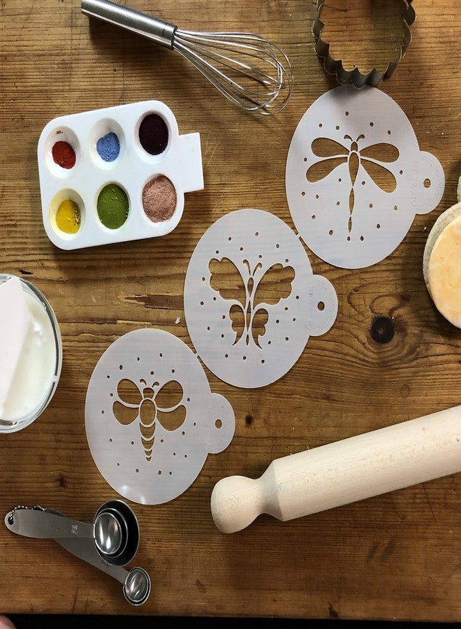 Designer Stencils C324 Garden Bugs Cookie Stencils, (Butterfly, Dragonfly, Bumble Bee), Beige/Semi Transparent - Image 4