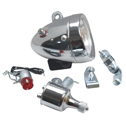 JRL 12V 6W Motorized Bicycle Head Tail Lamp Friction Generator Dynamo Light Kit for Bicycle Motorized Bike - Image 1