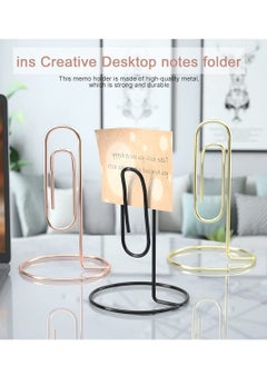 Y&D 4Pcs Desktop Memo Holder, Place Card Office Stand Holders, Photo Clip Holder Stand, Table Number Paper Menu (4 color)  - Image 3