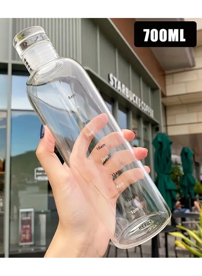 Rozino Time-Marked Plastic Water Bottle with Lemon Infuser – 500ml/700ml – Portable, Leak-Proof, Durable – BPA-Free Hydration Reminder Water Cup - Image 1