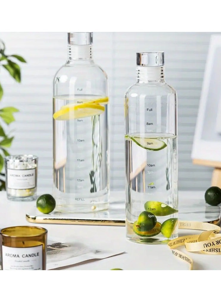 Rozino Time-Marked Plastic Water Bottle with Lemon Infuser – 500ml/700ml – Portable, Leak-Proof, Durable – BPA-Free Hydration Reminder Water Cup - Image 3