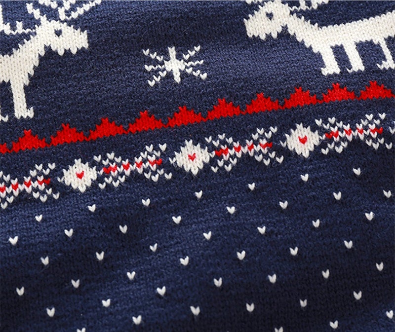 MULLSAN® Children's Fireplace Lovely Sweater For Christmas Best Gift (2T, Dark Blue) - Image 2
