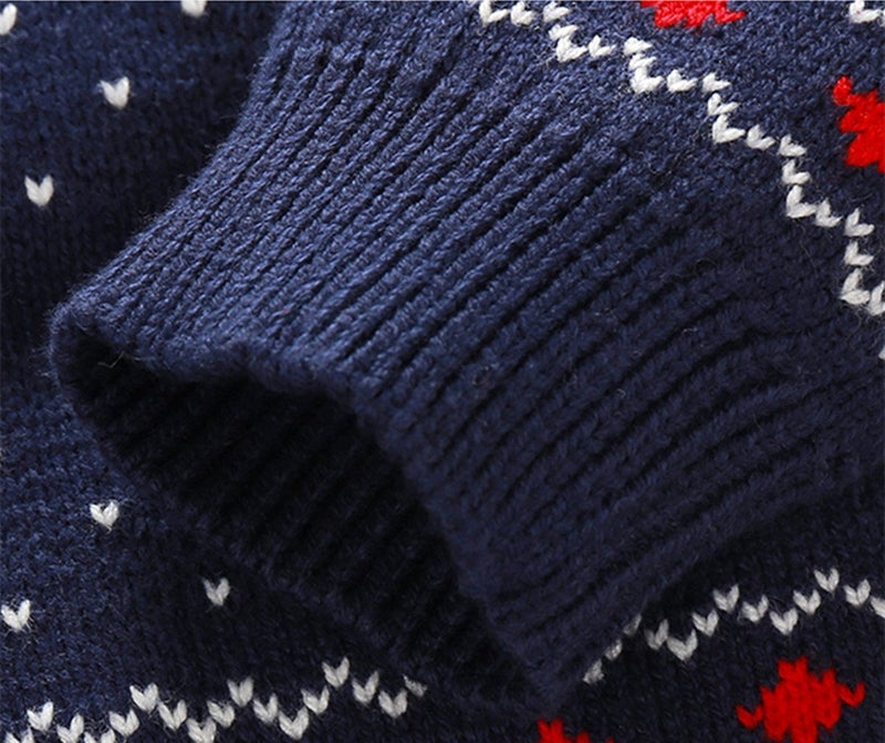 MULLSAN® Children's Fireplace Lovely Sweater For Christmas Best Gift (2T, Dark Blue) - Image 3