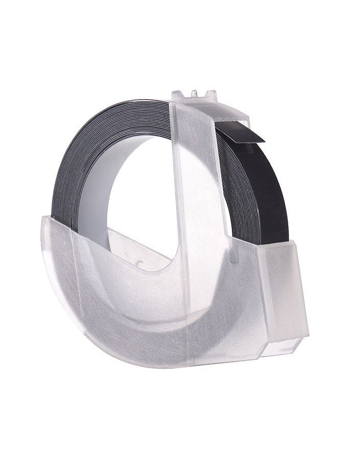 Generic - 3D Plastic Embossing Label Tape Refill for DYMO 12965 1610 Label Maker with 3/8 Inch * 9.8 feet, 1 Roll Black - Image 1