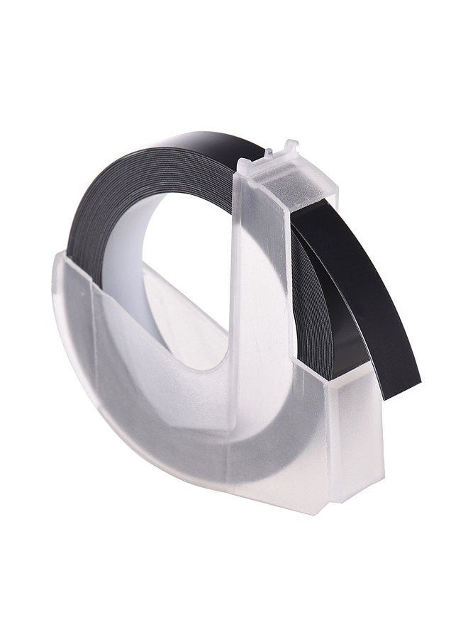 Generic - 3D Plastic Embossing Label Tape Refill for DYMO 12965 1610 Label Maker with 3/8 Inch * 9.8 feet, 1 Roll Black - Image 1