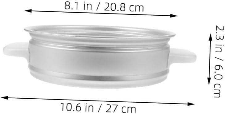 2pcs 2l Aluminum Food Steaming Basket Insert Universal Metal Steamer Rack for Rice Cooker Cooking Vegetables Dumplings Seafood with 19.4cm Diameter and 6.7cm Height - Image 2
