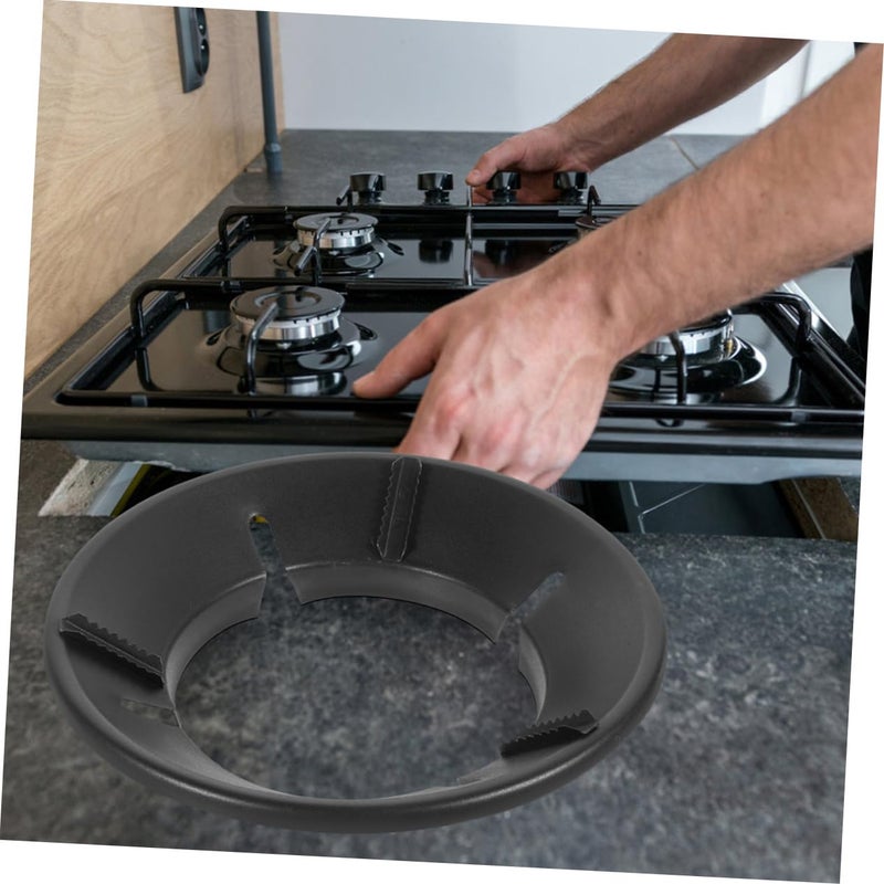 2Pcs Black Wok Pan Support Rack Windproof Ring Stand Energy Saving Stove Cover For Gas Stove - Image 5