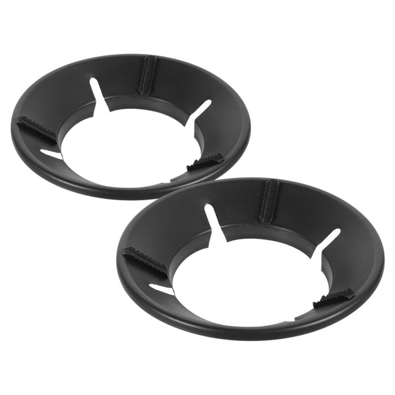 2Pcs Black Wok Pan Support Rack Windproof Ring Stand Energy Saving Stove Cover For Gas Stove - Image 2