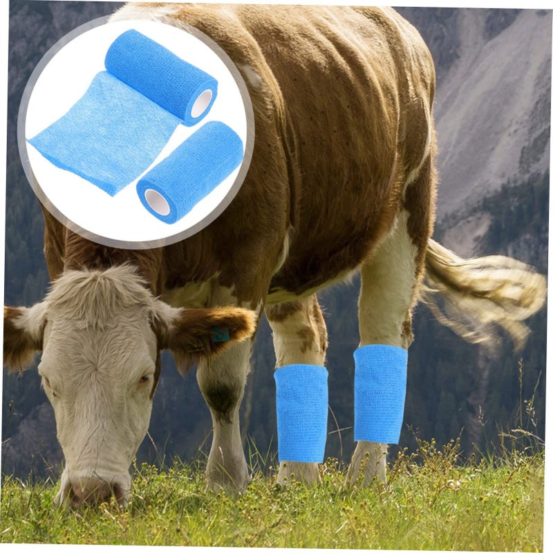 2 Rolls Cow Elastic Bandages Self Adhesive For Livestock Wound Care Breathable Lightweight - Image 5
