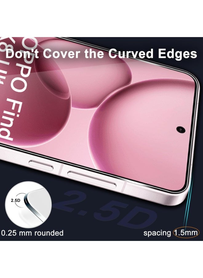 OPPO Find X8 Ultra Screen Protector, 【2+2 Pack】 Tempered Glass Film and Camera Lens Protector, 9H Hardness Definition Glass Screen Protector - Image 3