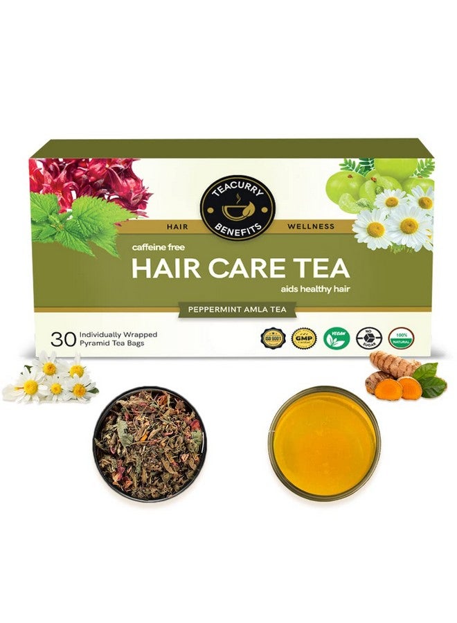 TEACURRY Hair Tea - 30 Tea Bags, 1 Month Pack | Enhance Hair Growth, Reduce Hair Fall, Hair Conditioning - Image 1