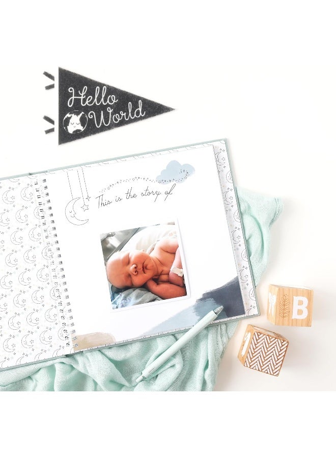 Lucy Darling Baby Memory Book â€“ Celestial Skies | Luxury Baby First Year Book & Photo Album | Gender Neutral Keepsake Journal for Milestones, Memories & Photos | Thoughtful Pregnancy Gift - Image 3