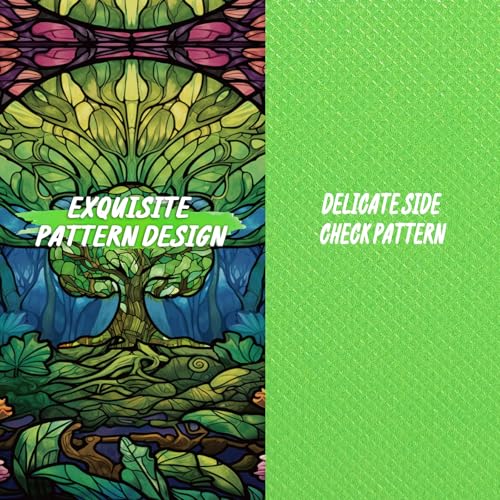 UAONO Card Deck Box for MTG, Trading Cards Storage Box Holds 120+ Sleeved Commander Deck, PU Leather Card Box Suits TCG Magic with 2 Dividers (Green,Tree) - Image 2