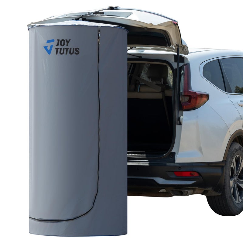 JOYTUTUS Pop-Up Shower Tent for Car, Easy Set-up SUV Tailgate Changing Tent with Suction Cups and Buckles for Beach, Outdoor Camping, Toilet, Portable Privacy Dressing Room with Moisture Barrier & Bag - Image 1