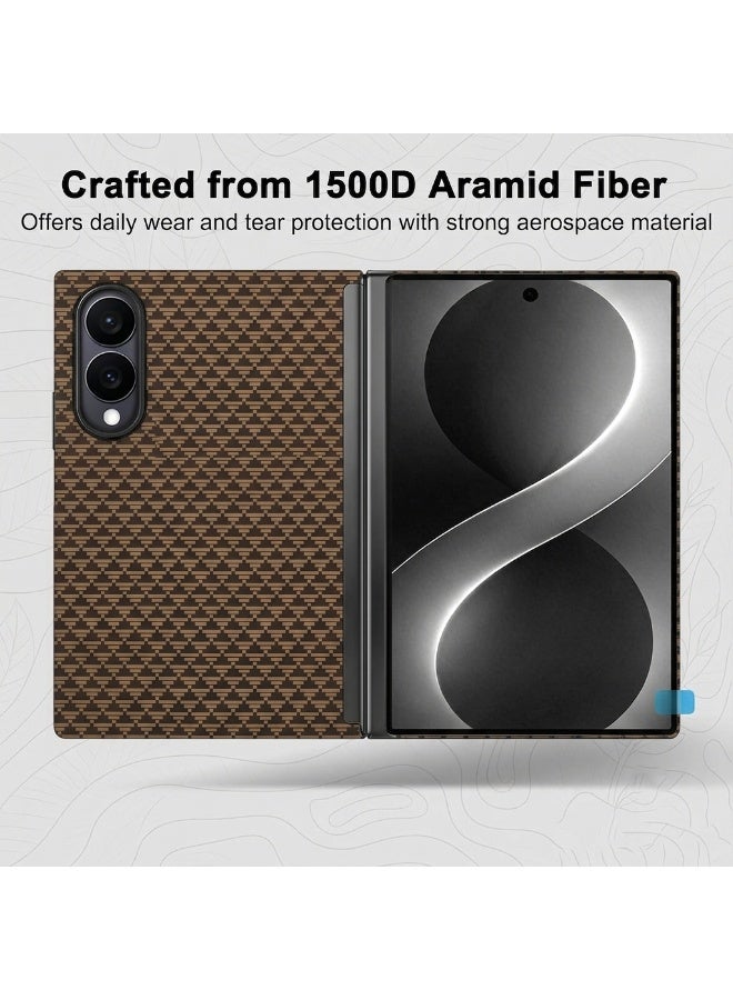 بروتيكت جراب Samsung Galaxy Z Fold 8 Carbon Fiber مع حماية للمفصلة، متوافق مع MagSafe، فائق النحافة، من ألياف الأراميد 1500D - Image 2