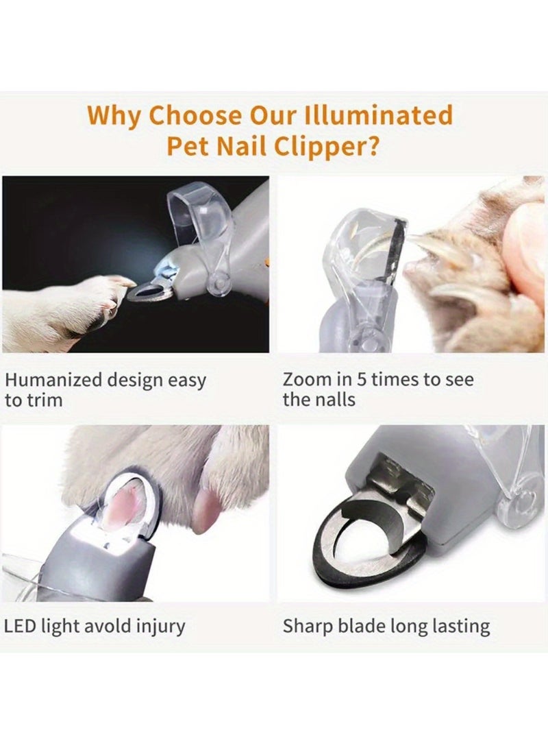 Precision LED Pet Nail Clippers - Safe u0026 Easy Scissors Design for Cats u0026 Dogs - Professional Grade Toe Claw Cutter - High-Quality Grooming Essential for Small u0026 Large Pets - Image 2
