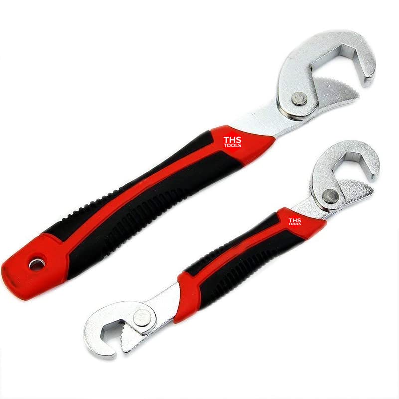 THS Socket Adjustable Universal Multi Function Wrench Spanner Set Tools Snap and Grip Open End Snap N Grip Tool Spanner 9Mm to 32 Mm Works Set of 2 Piece - Image 1