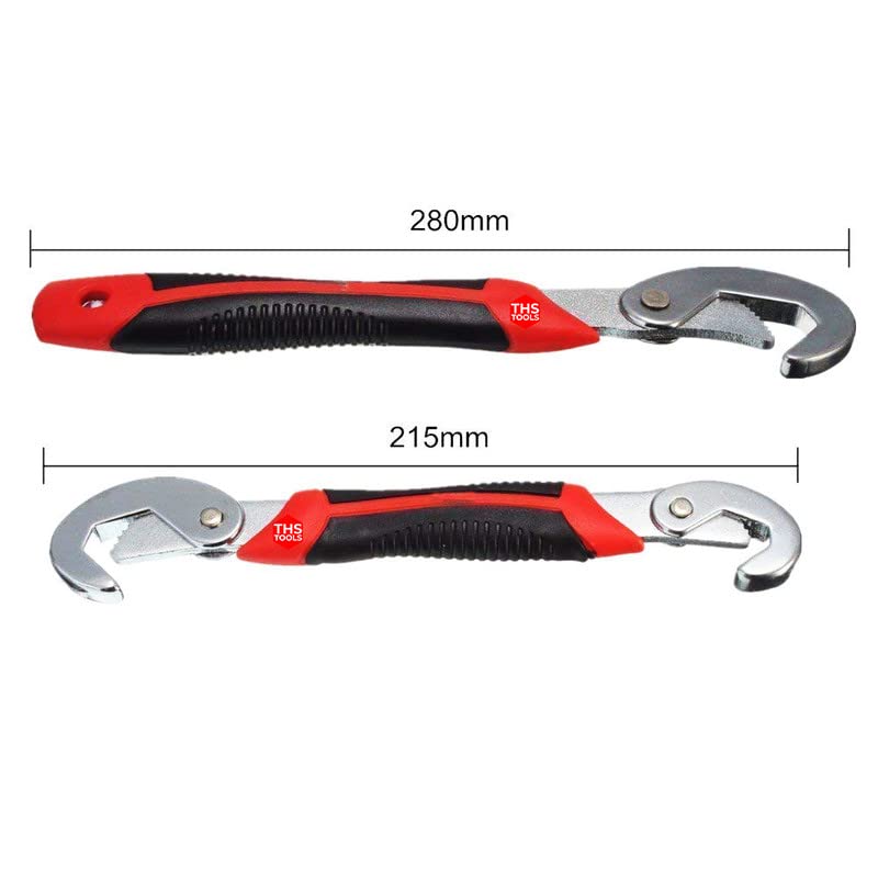 THS Socket Adjustable Universal Multi Function Wrench Spanner Set Tools Snap and Grip Open End Snap N Grip Tool Spanner 9Mm to 32 Mm Works Set of 2 Piece - Image 2