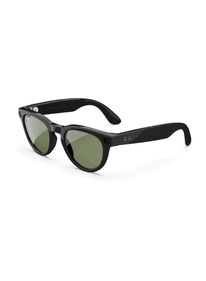 ميتا RAY-BAN Headliner (Gen 2) Shiny Black Frame Green Lens Standard Low bridge Shiny Black Green - Image 1